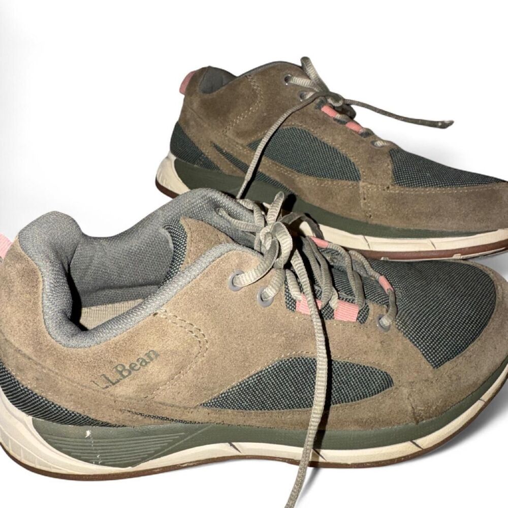 L.L. Bean Women's Gray & Brown Fitness Walker Shoes Size 9.5